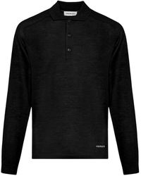 Premiata - Truien & Vesten ,Zwart ,Wol Wollen Poloshirt Met Lange Mouwen Van Zijde - Lyst