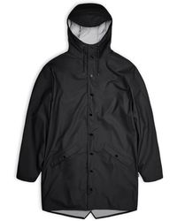 Rains - Jassen ,Zwart ,Polyester Zwarte Lange Regenjas Waterdicht Winddicht - Lyst