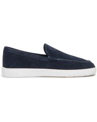 Hogan - Blaue wildleder flache schuhe handgenähte naht - Lyst