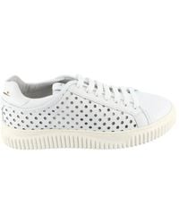 Voile Blanche - Weiße Perforierte Sneakers - Lyst