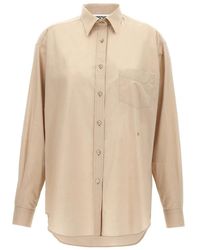 Moschino - Geborduurde Katoenen Overhemd - Lyst