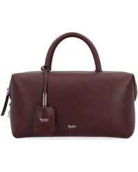 Max Mara - Bordeaux Lederhandtasche Mit Reißverschluss - Lyst
