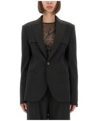 Jean Paul Gaultier - Jassen ,Zwart ,Wol Single-Breasted Blazer Van Wolmix - Lyst