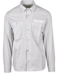 Replay - Overhemden ,Grijs ,Katoen Casual Shirt - Lyst