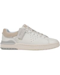 Clarks - Schoenen ,Wit ,Leer Leren Sneakers Voor Elke Gelegenheid - Lyst