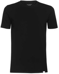 Les Deux - Baumwoll-ripp-crewneck-t-shirt - Lyst
