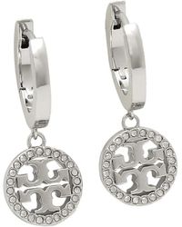 Tory Burch - Kristallkreis ohrringe silberschmuck - Lyst
