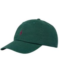 Ralph Lauren - Accessoires ,Groen ,Katoen Logoborduurde Baseballpet - Lyst