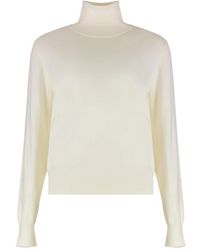 P.A.R.O.S.H. - Truien & Vesten ,Wit ,Wol Lime Turtleneck Pullover - Lyst