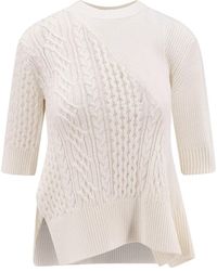 Sacai - Round-Neck Knitwear - Lyst