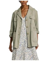 Pepe Jeans - Jassen ,Groen ,Katoen Annie Militair Jack - Lyst