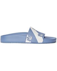 Ralph Lauren - Logo slides sandalen - Lyst