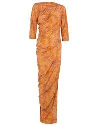 Cortana - Anja, seidenkleid sora print - Lyst