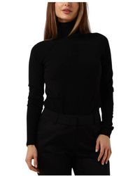 Summum - Truien & Vesten ,Zwart ,Turtle Neck Basic Knit Sweater - Lyst
