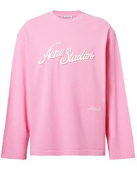 Acne Studios - Logo Katoenen Jersey T-Shirt - Lyst