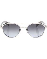 Balmain - Accessoires ,Grijs ,Brigade Iv Zonnebrillen - Lyst