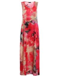 Paolo Fiorillo Capri Fantasy Print Silk Blend Dress - Rood