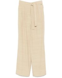 Herno - Belted Straight Leg Broeken - Lyst