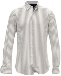 Tommy Hilfiger - Smart casual beige hemd vertikale streifen - Lyst