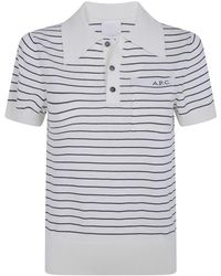 A.P.C. - Tops ,Wit ,Polo Shirts - Lyst