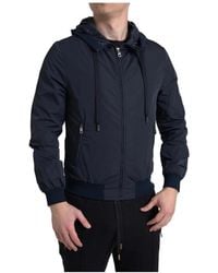 Dolce & Gabbana - Hooded Logo Full Zip Sweater - Lyst