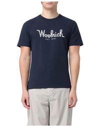 Woolrich - T-shirts und polos mit gesticktem logo - Lyst