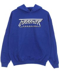 Thrasher - Hoodies & Sweatvesten ,Blauw ,Katoen Royal Logo Hoodie Hoodie - Lyst
