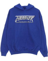 Thrasher - Hoodies & Sweatvesten ,Blauw ,Katoen Royal Logo Hoodie Hoodie - Lyst