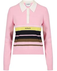 Iceberg - Truien & Vesten ,Veelkleurig ,Katoen Polo Met Patroon - Lyst