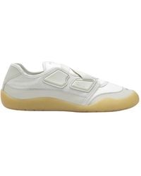 Prada - Speedrock Leather And Mesh Fabric Sneakers - Lyst