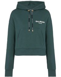 Balmain - Grüne aw23 sweatshirts - Lyst