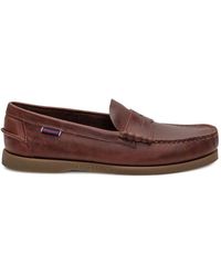Sebago - Braune Mokassin Stil Flache Schuhe - Lyst