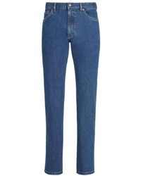 ZEGNA - Jeans ,Blauw ,Katoen Roccia Jeans - Lyst