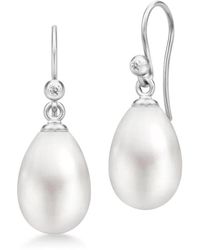 Julie Sandlau - Witte Parel Oorbellen Met Zirkoon - Lyst