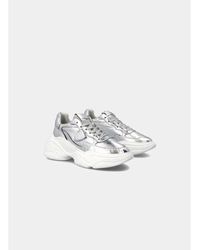 Philippe Model - Sneakers in pelle argento rivoli - stile futuristico - Lyst