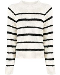 Vince - Gestreifter baumwollpullover in multicolor - Lyst