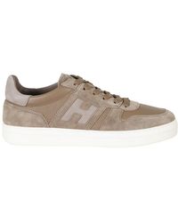 Hogan - H Tv Smooth Leather Suede Rubber Sole Sneakers - Lyst