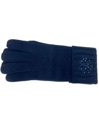 Ralph Lauren - Accessoires ,Blauw ,Katoen Ribgebreide Manchethandschoenen - Lyst