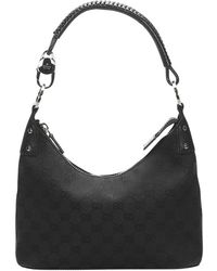 Gucci Canvas Schoudertas Tas - Zwart