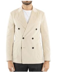 Drumohr - Kostuums ,Katoen Double-Breasted Blazer - Lyst