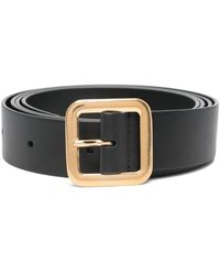 Jil Sander - Accessoires ,Zwart ,Zwarte Riem Met Verstelbare Gesp - Lyst