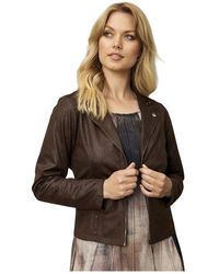 iN FRONT - Jassen ,Bruin ,Polyester Bruine Mapelina Jas Blazer - Lyst