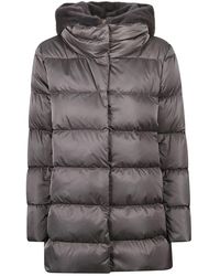 Herno - Jassen ,Grijs ,Polyester Down Jacket - Lyst