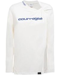 Courreges - Magliette sportiva in jersey di cotone tinta unita - Lyst