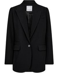 co'couture - Zwarte Ring Single Blazer Met V-Hals - Lyst