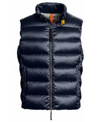 Parajumpers - Jassen ,Blauw ,Polyester Jeordie Gewatteerd Mouwloos Donsjack - Lyst