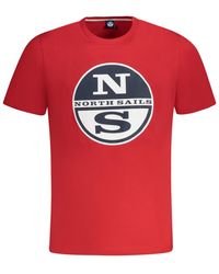 North Sails - Tops ,Rood ,Katoen Short Sleeve T-Shirt - Lyst