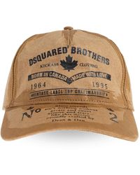 DSquared² - Accessoires ,Bruin ,Katoen Vintage Baseball Cap - Lyst