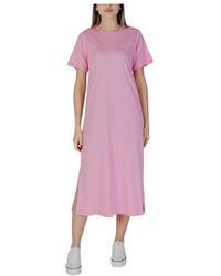 B.Young - Abito midi in cotone - Lyst