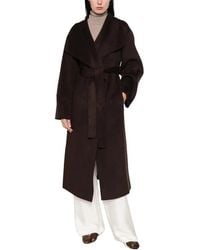 Soft Goat - Jassen ,Bruin ,Wol Lange Jas - Lyst